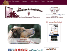 Tablet Screenshot of cherokeeanimalclinic.com